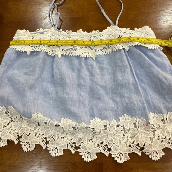 Blank NYC Tops - Blank NYC Perfect Strangers Lace Trim Linen Tank Size XS
